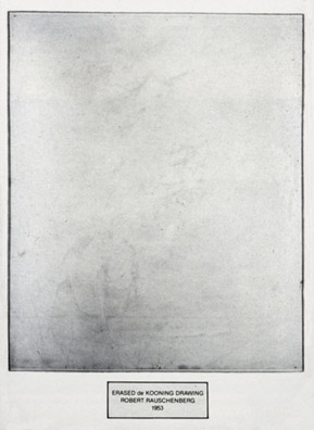 RE-ERASED DE KOONING: “Tumblr_Imh4oopt6r1qghk7bo1_400.jpg”<br />
2011 Ongoing<br />
Ink Jet Print of Various Internet Screen Grabs of Robert Rauschenberg’s “Erased De Kooning”<br />
Variable Dimensions<br />
Edition: 3, 1 AP<br />