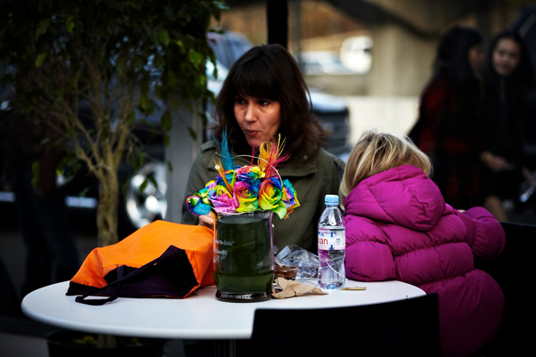 ALWAYS THE BRIDESMAID, NEVER THE BRIDE<br />
2013 Ongoing<br />
Happening: Real Flowers Replicated and Arranged Like Wedding Table Centerpieces, and Left Out for Collectors to “Take Home” from the Café Area of The Armory Show<br />
Variable Dimensions <br />