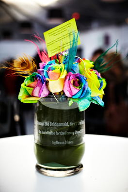 ALWAYS THE BRIDESMAID, NEVER THE BRIDE<br />
2013 Ongoing<br />
Happening: Real Flowers Replicated and Arranged Like Wedding Table Centerpieces, and Left Out for Collectors to “Take Home” from the Café Area of The Armory Show<br />
Variable Dimensions <br />