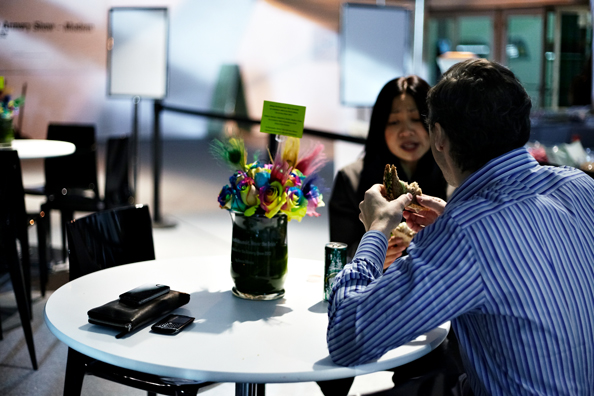 ALWAYS THE BRIDESMAID, NEVER THE BRIDE<br />
2013 Ongoing<br />
Happening: Real Flowers Replicated and Arranged Like Wedding Table Centerpieces, and Left Out for Collectors to “Take Home” from the Café Area of The Armory Show<br />
Variable Dimensions <br />