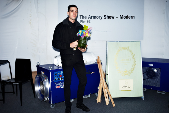 ALWAYS THE BRIDESMAID, NEVER THE BRIDE<br />
2013 Ongoing<br />
Photograph of Happening: Collectors “Taking Home” Replicated Wedding Table Centerpieces <br />
Variable Dimensions <br />