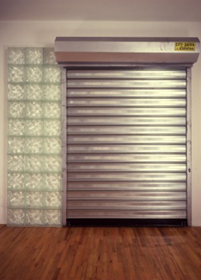 Security/Secure<br />
1989<br />
Security Gate Installation with Glass Blocks<br />
120”  x 120”  <br />