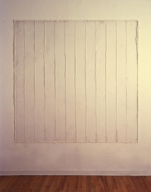 White on White<br />
1989<br />
Plexiglas Installation with White Caulking<br />
72”  x 72”  <br />