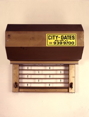 Bity Gate #3<br />
1991<br />
Reduced Size Security Gate Installation<br />
30”  x 30” <br /