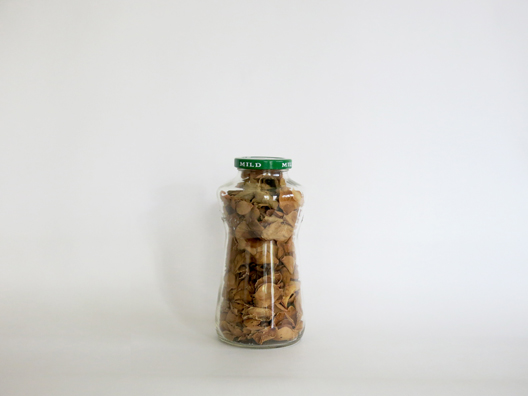 PRETTY PLEASE<br />
2011 Ongoing<br />
Relics<br />
16 Pace Picante Jars Holding the Potpourri Made from the Blossoms of the 16 Flower Bouquets Used to Replicate Each of the Last 16 Edouard Manet Painted Before Dying<br />
Variable Dimensions<br />
Unique<br />