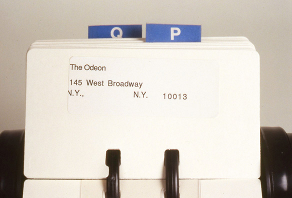 DO I KNOW YOU? <br/>
1991 Ongoing Series <br/>
Detail: Business Rolodex from 1991, the Year the Artist First Began Collecting Personal Contacts/Business Cards, Rolodexes for each, and a Blank Rolodex for Future Contacts <br/>
6” x 7” Each <br/>