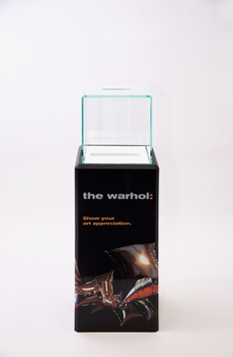 “PAY WHAT YOU WISH BUT YOU MUST PAY SOMETHING”<br />
2013 Ongoing<br />
Floor: One of 18 Functioning American Art Museum Donation Boxes replicated and Displayed at an Art Fair in Various Positions throughout the Fair<br />
Andy Warhol Museum<br />
Variable Dimensions<br />