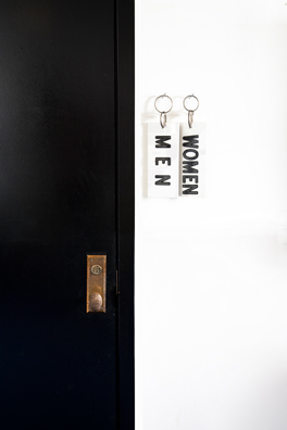 FOR CUSTOMERS' USE ONLY<br/>
1992 Ongoing <br/>
Gender Specific Bathroom Keys and Key Chains for Gender Specific Public Bathrooms, Adapted for Private Use in a Non Gender Specific Private Apartment Bathroom⎯Access to the Locked Bathroom is Through the Use of Either Key<br/>
4” x 11” Each <br/>