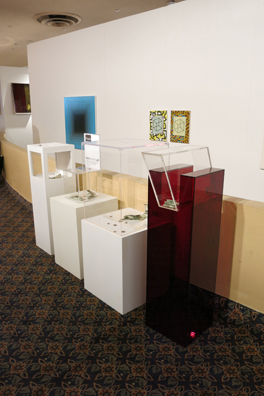 “PAY WHAT YOU WISH BUT YOU MUST PAY SOMETHING”<br />
2013 Ongoing<br />
Booth Installation Replicating 4 of 18 American Art Museum Donation Boxes for the Commercial Art Fair NADA<br />
Floor: Donation Boxes of San Diego Museum of Contemporary Art, Bass Museum of Art, Museum of Contemporary Art Denver, Contemporary Art Center Cincinnati: 4 of 16 American Art Museums that Did Participate in the Artist’s Invitation to Collaborate Installed at Various Locations throughout the Fair, with Viewer Donating to the Bass Museum <br />
Variable Dimensions<br />