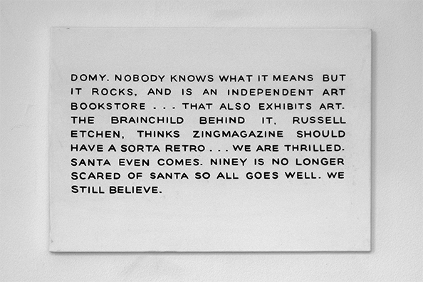 THE NINEY TIMELINE<br />
2007 Ongoing<br />
Individual Sign Painting Commissioned by the Artist to Record the Life and Times of Niney<br />
Acrylic on Canvas<br />
Variable Dimensions<br />