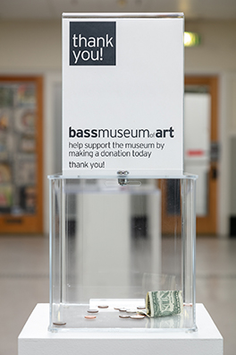 PAY WHAT YOU WISH BUT YOU MUST PAY SOMETHING<br />
2013 Ongoing<br />Installation Replicating 18 American Art Museum Donation Boxes<br />
Variable Dimensions<br />