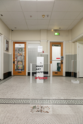PAY WHAT YOU WISH BUT YOU MUST PAY SOMETHING<br />
2013 Ongoing<br />Installation Replicating 18 American Art Museum Donation Boxes<br />
Variable Dimensions<br />