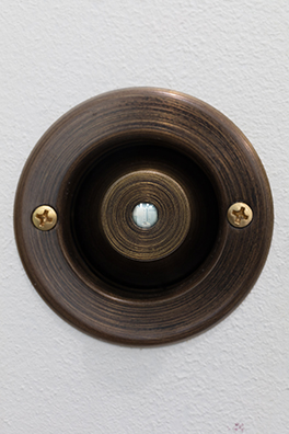 PEEP<br />
1991 Ongoing<br />Functioning Backward Peephole Installed for Viewing A Private Room from Outside the Room <br />
2 inch diameter
