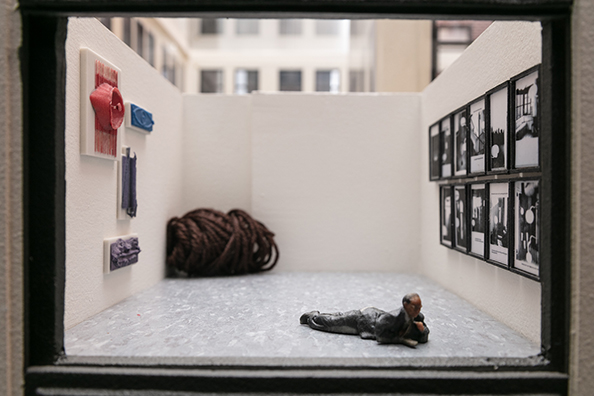 TINY TOWN: THE COLORADO BUILDING<br />
2017<br />
Installation Replicating The Colorado Building, Featuring Miniaturized Replicas of Select Dikeou Collection Artworks<br />
Variable Dimensions