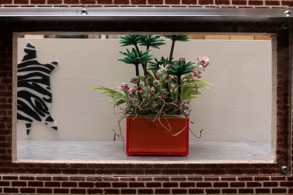 TINY TOWN: THE COLORADO BUILDING<br />
2017<br />
Installation Replicating The Colorado Building, Featuring Miniaturized Replicas of Select Dikeou Collection Artworks<br />
Variable Dimensions