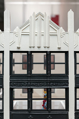 TINY TOWN: THE COLORADO BUILDING<br />
2017<br />
Installation Replicating The Colorado Building, Featuring Miniaturized Replicas of Select Dikeou Collection Artworks<br />
Variable Dimensions