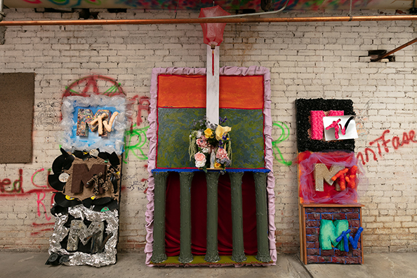 MTV ALTARPIECE<br />
1986 Ongoing<br />Mixed Media<br />
Variable Dimensions