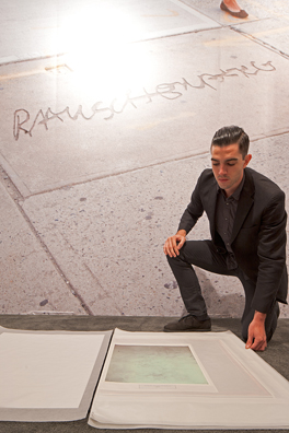 RE-ERASED DE KOONING: “Rauschenberg Erased De Kooning 1953.jpg”<br />
2011 Ongoing<br />
Ink Jet Print of Various Internet Screen Grabs of Robert Rauschenberg’s “Erased De Kooning”<br />
Variable Dimensions<br />
Edition: 3, 1 AP<br />